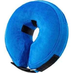 Wepet Adjustable Protective Elizabethan Collar for Cats & Dogs, Pet Recovery Collar, Pet Cone, Inflatable, Removal & Washable, Easy to Store, Durable, Soft & Comfortable Recovery Aid, Blue, Size XL (XL (Neck: 18-23))