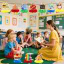 2 x 10 Pcs Back to School Decorations, First Day of School Table Toppers Honeycomb Ornaments Centerpieces, Schools Bus Pencil for Classroom Table Decoration Kids Welcome Back to Schools Party Supplies