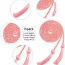 15 Pieces Graduation Honor Cord Braided Honor Cords with Tassels for Graduation Students (Pink)