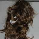 Sallcks Womens Short Brown Wig with Side Bangs Mid Length Natural Wavy Synthetic Hair Wig for Daily Party Halloween