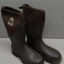 Men's Waterproof Rubber Muck Rain and Work Boot  Durable 6mm Neoprene Insulated, Ideal for Fishing Hunting & Farming (11, Brown)