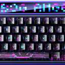 x Aula AMG65 Mechanical Gaming Keyboard with Dual Screen, 65% Wireless Small Custom Keyboard RGB, Bluetooth/ 2.4G/ Wired, Rapid Trigger, Hot Swappable for Windows Laptop PC Mac - Purple