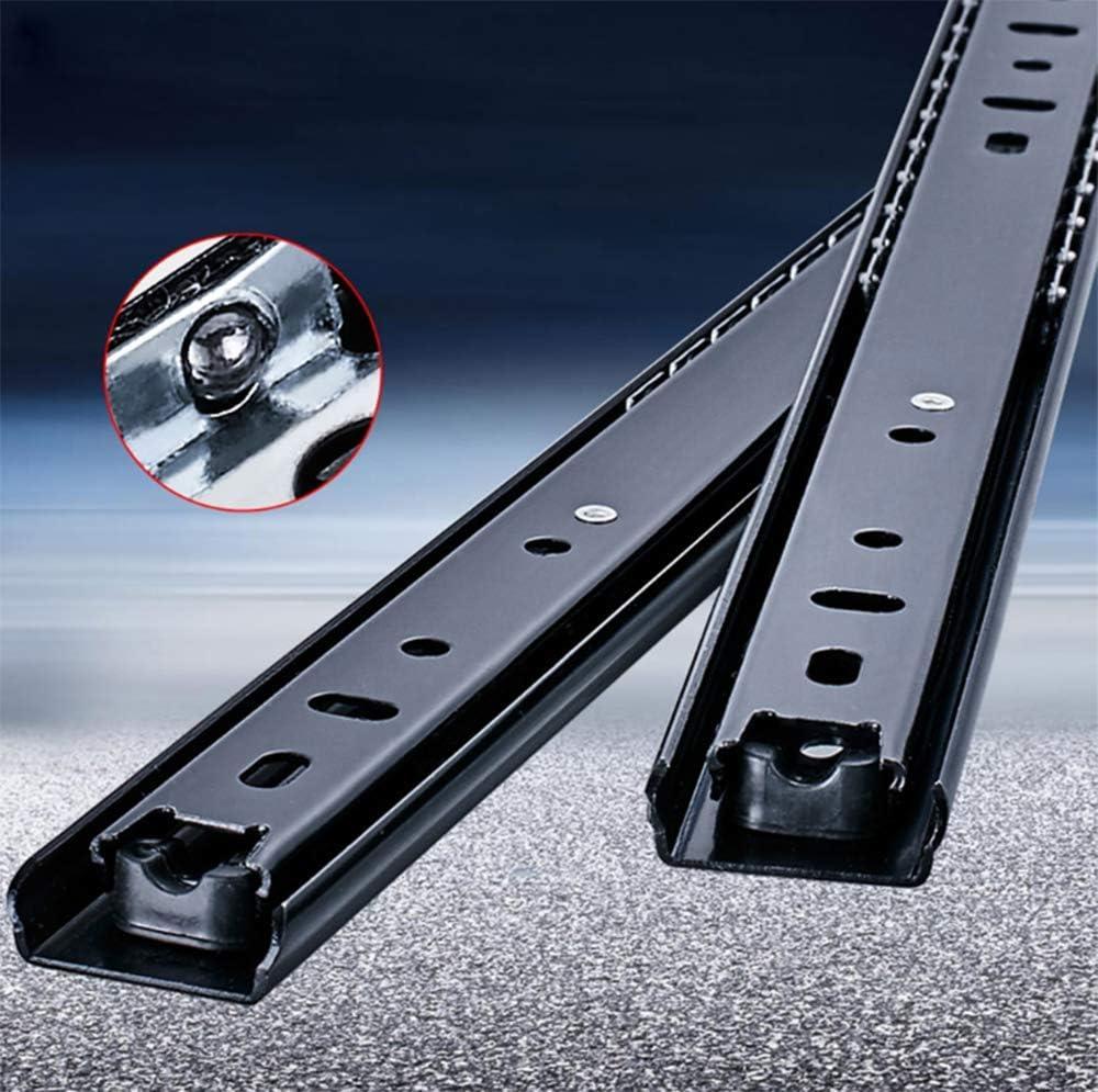 WANLIAN 1 Pair Drawer Slides 14 Inch 2 Fold Heavy Duty Ball Bearing Full Extension Under-Mount Sliding Drawer Slides