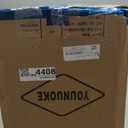 YOUNUOKE Dining Chairs Set of 2 Mid Century Modern Kitchen Chair Comfortable Upholstered Faux Leather Dinner Chairs for Kitchen Dining Room, Brown