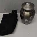 PCS Memorial Pet Cremation Urns for Dogs and Cats Ashes, Paws Engraved Pet Urn,Dog Keepsake Urns for Ashes-Small (S(0-45lbs), Silver,vertical Paw)