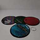 Set Round Sensory Mini Mats Textured Sensory Tiles - Sensory Toys for Autistic Children, Babies and Toddlers with Sensory Issues - Tactile Sensory Walls Sensory Mats for Fidgeting Activity (Round), 5 Pcs