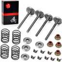 Intake Valve & Exhaust Valve and Seals & Spring & Valve Spring Retainers & Collet Keepers Compatible with EZGO 4 Cycle Gas Golf Cart Fuji Robin 295 cc Robin 350 cc 1992-2002 72507-G01 72508-G01