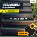 Glow in the Dark 30" x 8"-15-Pack Weather Resistant Outdoor Stair Treads 80-Grit