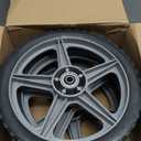 3 Pack 12 x 1.75 Inch Push Mower Wheels, Spoke Plastic Wheel with Diamond Tread, Push Mower Replacement Wheels for Lawn Mower, Hand Trucks, Garden Carts