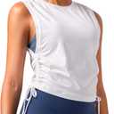 Colorfulkoala Women's Sleeveless Workout Athletic Tank Top (White, XXL)