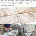 Small Marble Bathroom Tray, Real Marble Vanity Tray, Natural Stone Organizer for Countertop, Mini Marble Organizer for Jewelry Perfume Towel, Non-Resin Non-Ceramic (Calacatta Gold 7.9 x 3.9 x 0.7)