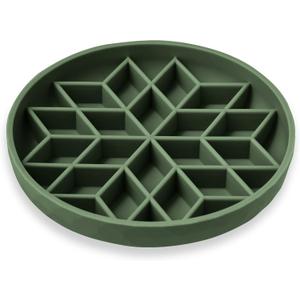 OHMO Slow Feeder Dog Bowls(Camo Green, 7.3") for Medium Small Large Breeds,Non-Slip Slow Feeder Cat Bowl with Suction Cup, Durable Food-Grade Silicone, Anti-Chocking and Anti-Bloat
