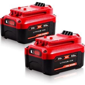 【Upgrade】 2Pack 20V 6.0Ah Replacement Battery for Craftsman 20V Battery V20 Lithium ion for CMCB205 CMCB204 CMCB206 CMCB202 CMCB201 20V Cordless Power Tools Craftsman 20V Battery