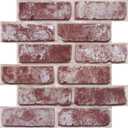 3D Faux Brick Wall Panels Peel and Stick, Designed for Quick DIY, 11.8 x 11.8 inch