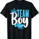 Team Boy Gender Reveal Baby Shower Baby Announcement Party T-Shirt, 3XL