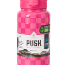 Manna Push 40oz Insulated Tumbler. It is a stainless steel water bottle designed for keeping drinks cold for extended periods