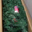 7.5 ft. Pre-Lit Hinged Pencil Artificial Christmas Tree with 350 Multi-Color LED Lights