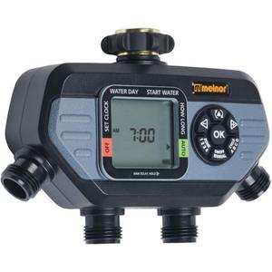 Melnor 73280 Digital Water Electronic Hose Timer, 4 Zone, Black/Gray