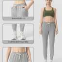 Women's Moisture Wicking Jogger Pants for Fitness, Drawstring Waist, Side Pockets, Soft Breathable for Running, Casual Sports (Gray, S)