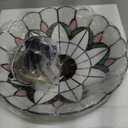 Tiffany Style Ceiling Light Vintage Stained Glass Flush Mount Ceiling Lighting Fixtures Lamps (12 Inch W)