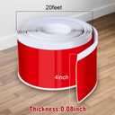 Vinyl Baseboard Molding Trim 4 Inch x 20 Feet Peel and Stick Baseboard Trim Flexible PVC Cove Base Moulding Self-Adhesive Trim for Garage Bathroom Cabinet Floor Walls, White