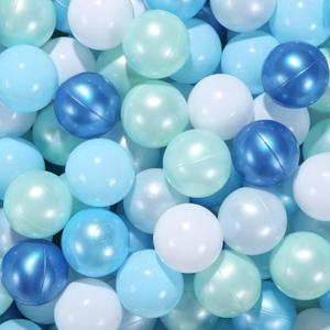 STARBOLO Ball Pit Balls for Toddlers Phthalate Free BPA Free Non-Toxic Crush Proof Play Balls for Toddlers Kids Pool Playhouse Pack of 100 200 500 (5 blue+White)