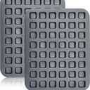 2 Pcs Mini Brownie Bites Pan with Dividers Small Baking Pans 48 Cavity Mini Square Muffin Pan Nonstick Heavy Duty Carbon Steel Cupcake Tool for Christmas Birthday Gift Wedding Party