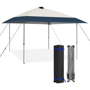 HYPER VENTURE 13x13ft Pop Up Canopy Tent with One Push Setup, Portable Outdoor Event Shelter with Rolling Carry Bag for Camping, Beach, Market, Patio (Navy)
