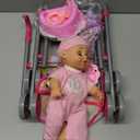 GAGAKU Baby Doll Stroller Playset with 12-inch Doll & Accessories, Foldable Lightweight Toy Stroller for Toddler Girls Kids Ages 1-6, 12" Baby Doll and Accessories Included