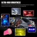 3 x 10PCS T10 194 168 Dash Instrument White LED Light Bulbs, Interior Car Lights, Dash Lights Super Bright with Twist Lock Socket, 8-SMD LED Auto Replacement Bulbs for Car SUV Truck (Pink)