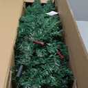 6.5 ft. Pre-Lit Hinged Artificial Pencil Christmas Tree with 250 Multi-Color Lights