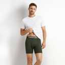 Lands' End Mens Underwear 4 Pack Mens Boxer Briefs for Men Cotton Stretch (S, Blue)
