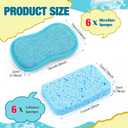 12 Pack Dish Sponges Kitchen Non-Scratch Microfiber and Compressed Cellulose Sponges for Washing Dishes Cleaning Pots Pans Kitchen Bathroom Cars Cleaning Supplies DIY Crafts for Kids