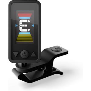 D'Addario Accessories Guitar Tuner - Eclipse Headstock Tuner - Clip On Tuner for Guitar - Great for Acoustic Guitars & Electric Guitars - Quick & Accurate Tuning - Black
