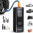 Tire Inflator Portable Air Compressor, 3X Faster Air Compressor with Digital Pressure Gauge, 180 PSI Portable Air Pump for Cars, Motorcycles, Bicycles, Balls and More(Black)