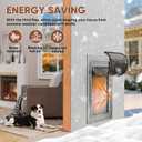 3-Flaps Insulated Dog Door for Wall, Rust Proof Aluminum Alloy Large Doggy Door, Heavy Duty Pet Door with Dual Lock, Extreme Weather Doggie Door for Interior Exterior Wall, Pets Up to 110LB