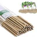 Plant Bamboo Post,4.8Feet,Bamboo Garden Stakes,50PcsBamboo Stakes,for Tomato,Beans,Vegetable and Flowers, Potted Plants,Indoor and Outdoor Climbing Plants