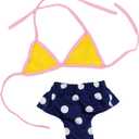 Midlee Yellow Polka Dot Dog Bikini (XX-Large)