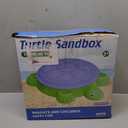 Sandbox with Lid, Kids Turtle Sand Box with Sand Molds and Shovels Set for Sensory Play, Toddler Outdoor Indoor Toys for Boys Girls Ages 3+