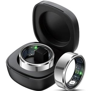 CNBRO Smart Ring Heart Rate Monitor Blood Pressure Ring Sleep Tracker Health Rings Pedometer Step Counter Calories Waterproof Fitness Rings for Women Men