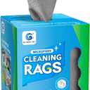 GLIMGLINT Microfiber Cleaning Cloth, 100 Pack Cleaning Rags, Lint-Free, Ultra Absorbent Reusable Paper Towels for Home, Kitchen, Car, Garage or Shop, Microfiber Rags, 11" x 9", Grey