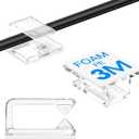 120 PCS Cable Clips, Small, Clear,Christmas Light Clips, Cable Management Wire Organizer Cord Holder for Under Desk, Car, Wall, TV PC Ethernet Cable (3/8"-120PCS)