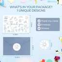 Thank You Card Set for Baby Showers - 48 Pack with Envelopes & Stickers, Adorable Blue Cartoon Theme Blank Cards for Newborn Parties