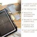 Brown & Beige Apple Pencil 2nd Generation Protective Sleeve Cover Grip, Apple Pencil Case, Magnetic Charging Compatible and Double Tap, Cow Print Swirl, Unique, Boho Neutral Colors