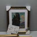 Yaetm 11x14 Vintage Picture Frame, Ornate Antique Gold 11x14 Frame with Real Glass, 1.4-inch Wide Molding, White Mat for 8x10 Photo - Portrait/Landscape, Wall Mount (Black/Gold, Single)