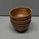 NIRMAN Acacia Wood Bowl Sets of 4 for Kitchen Meal Party and Nuts, Candy, Appetizer, Snacks, Olive (4.5" x 4.5" x 2.5")