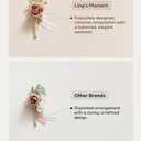 Ling's moment Boutonniere for Men, 2pcs Groom Groomsmen Guest Boutonniere, Artificial Flowers for Wedding/Prom/Homecoming, etc.Dusty Rose