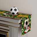 3 x XCHI Soccer Theme Grass Trophy Sneakers Table Runner Game Day Table Decoration for Soccer Party Home Kitchen Dining Holiday Decor 13x72 Inch