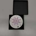 DIENADFX Purple Snowflake Christmas Ceramic Ornaments, Girly Snow Christmas Tree Decorations Ornaments, Coquette Snowflake Christmas Hanging Decor, Girly Christmas Xmas Gifts for Women Teen Girls Kids