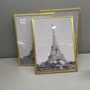 upsimples 12x16 Picture Frame Gold 3 Pack, Scratch-Proof Poster Frames 12 x 16 for Photo Gallery - Slide-In Strips, Horizontal or Vertical Wall Mounting